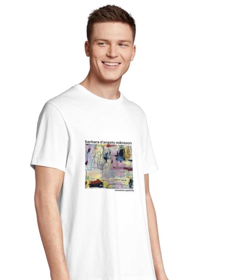 Organic Cotton Signature T-Shirt: "Sinestesie Apatiche" Size L - Barbara D'Angelo Månsson