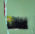 Rainbow: Abstract Acrylic Painting on Wood Board - 12x12 Signed Art - Barbara D'Angelo Månsson