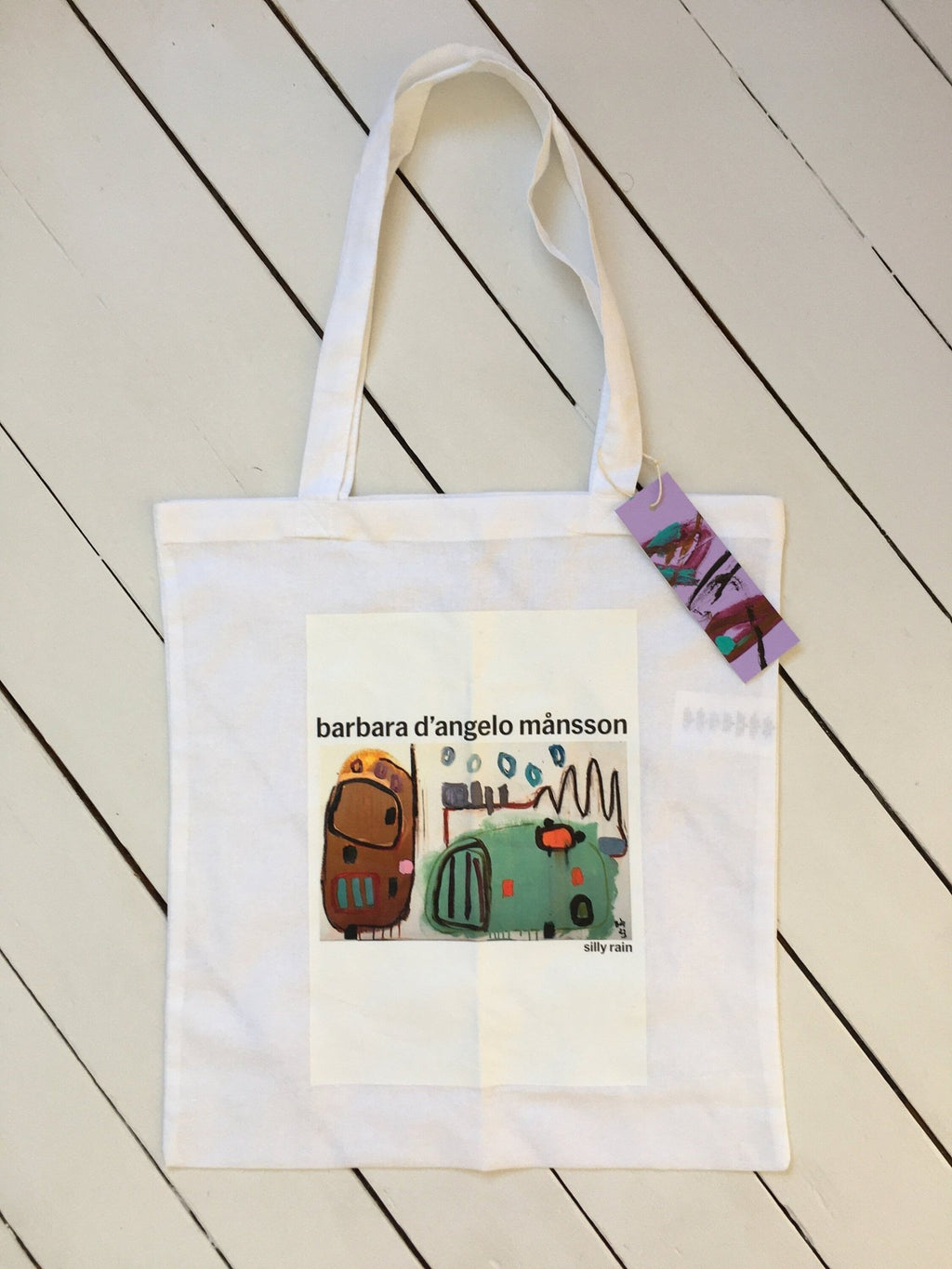Signature tote bag” Silly Rain“ - Barbara D'Angelo Månsson