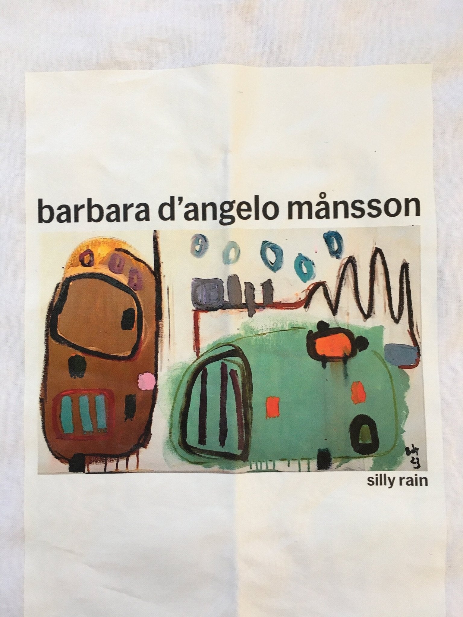 Signature tote bag” Silly Rain“ - Barbara D'Angelo Månsson