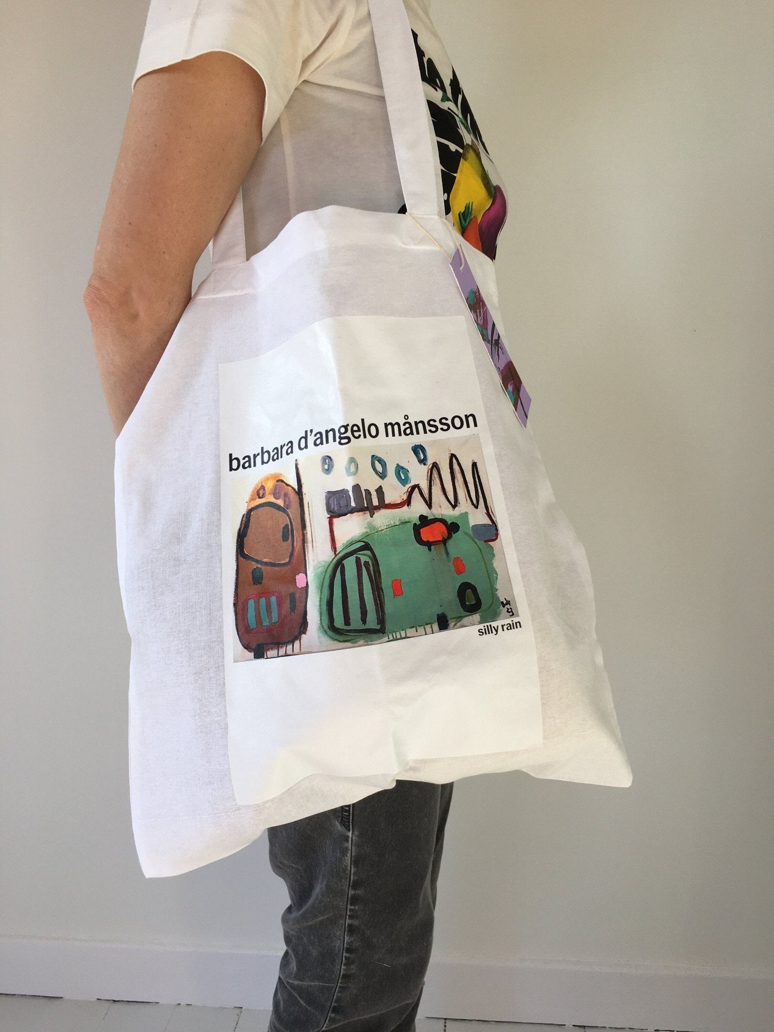 Signature tote bag” Silly Rain“ - Barbara D'Angelo Månsson