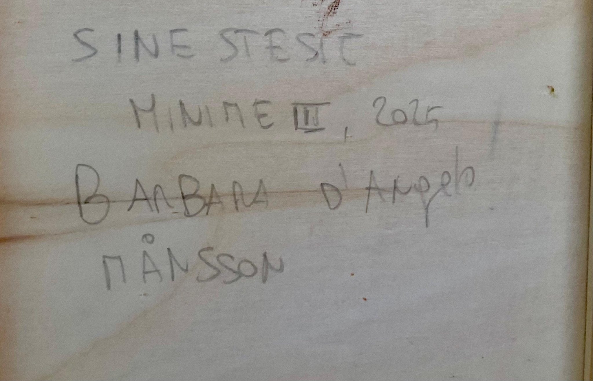 Sinestesie Minime lll - Barbara D'Angelo Månsson