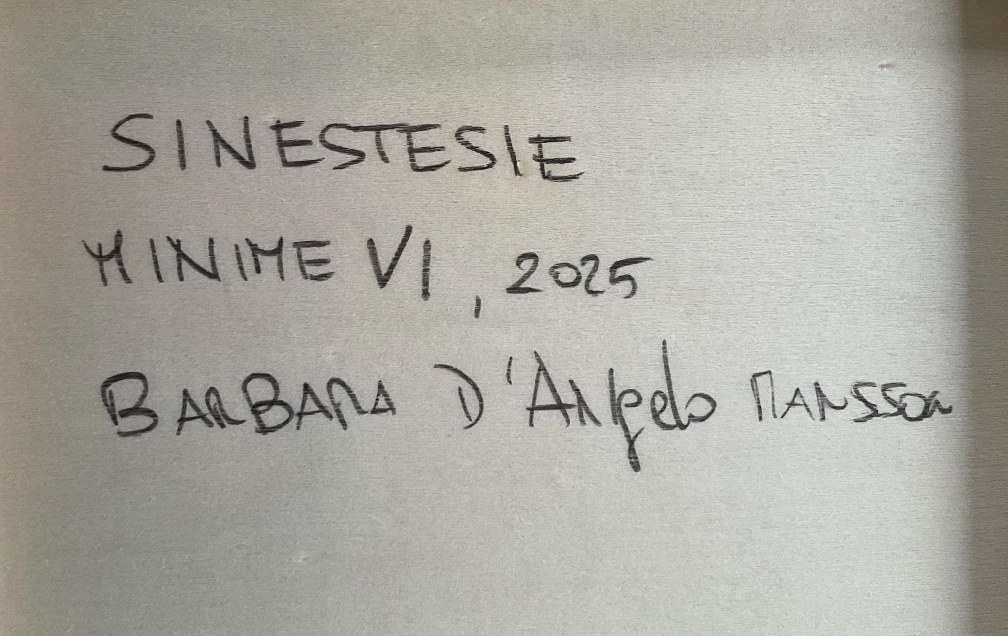 Sinestesie Minime VI - Barbara D'Angelo Månsson